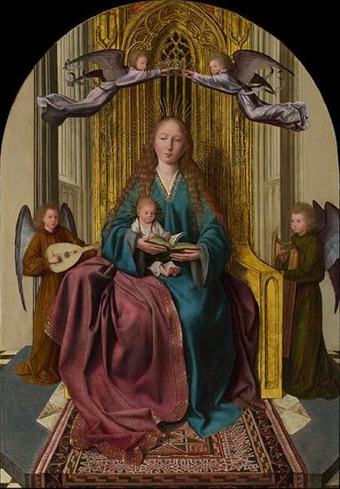  The Virgin and Child Enthroned, with Four Angels